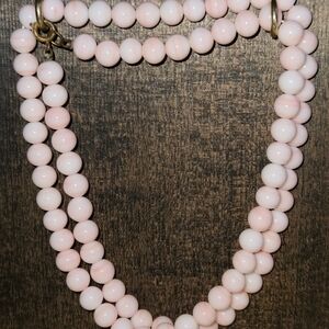 Angel Skin Coral 24" Long Vintage Necklace